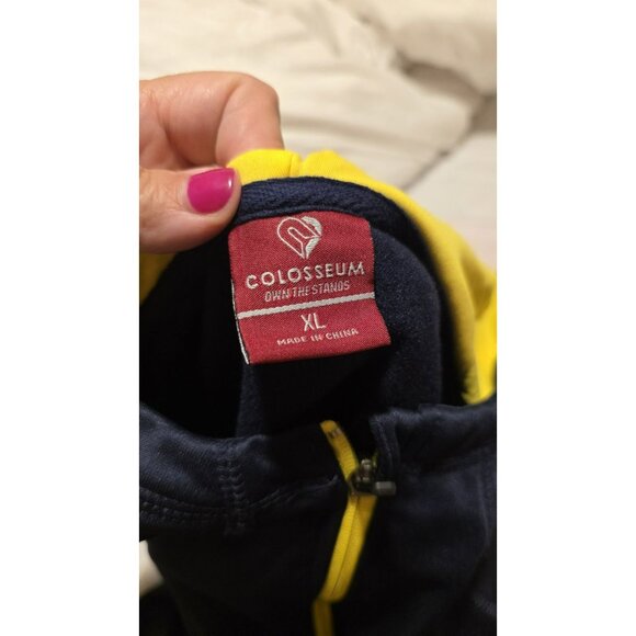 Colosseum Michigan Quarter Zip Hoodie Wolverines Womens XL Blue Maze Fan NWT - Picture 11 of 12